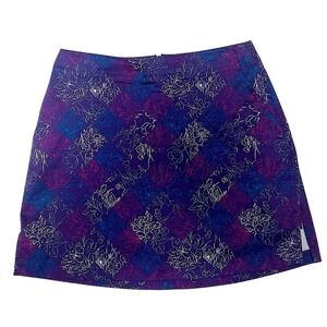 Lady Hagen Golf Elegant Purple Floral Skort Women's 2